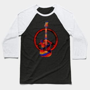 Guitar Peace Symbol Baseball T-Shirt